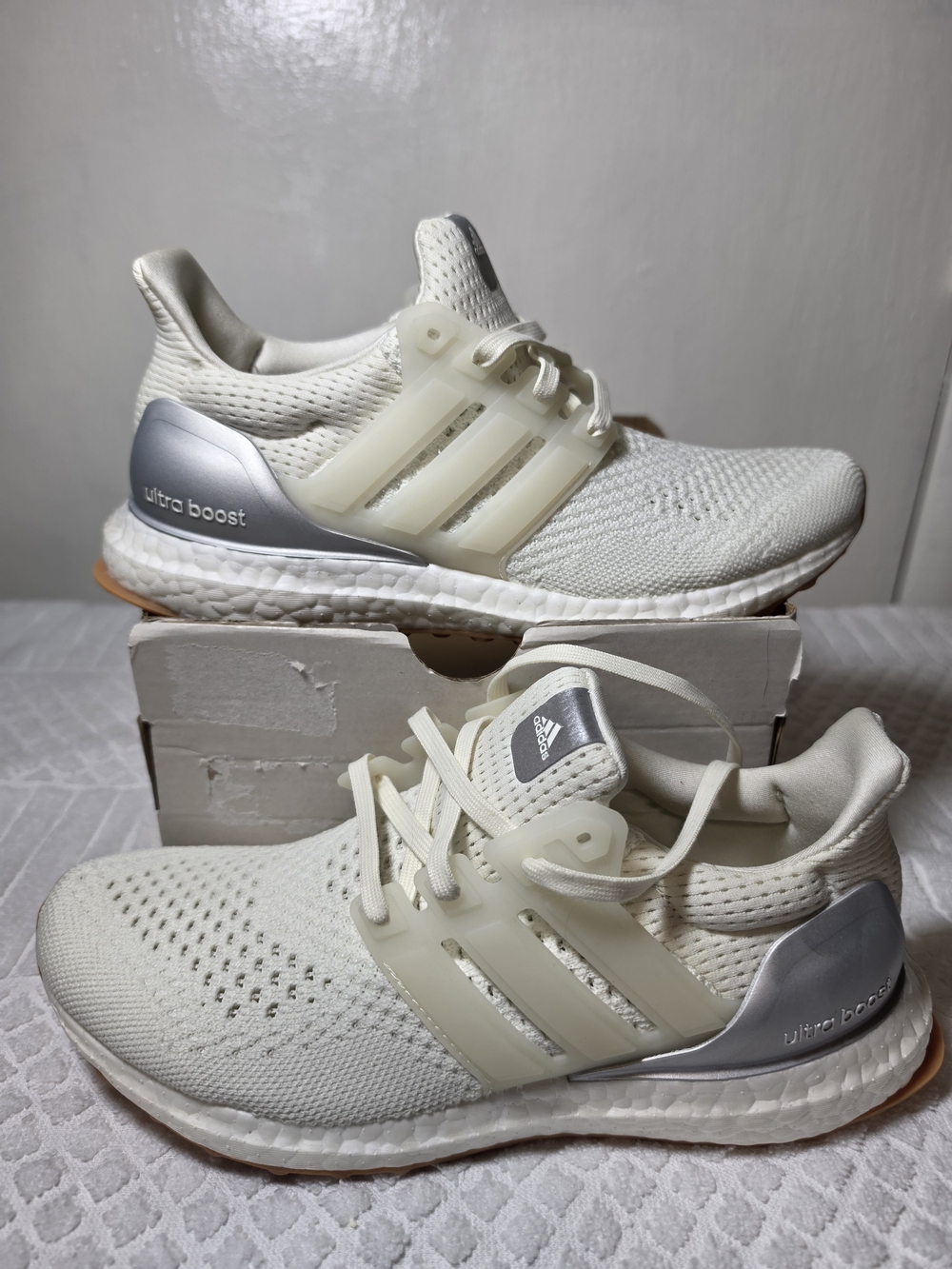 Adidas Womens Ultra Boost 1.0 Cream White Running Sneakers